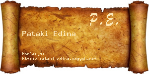 Pataki Edina névjegykártya